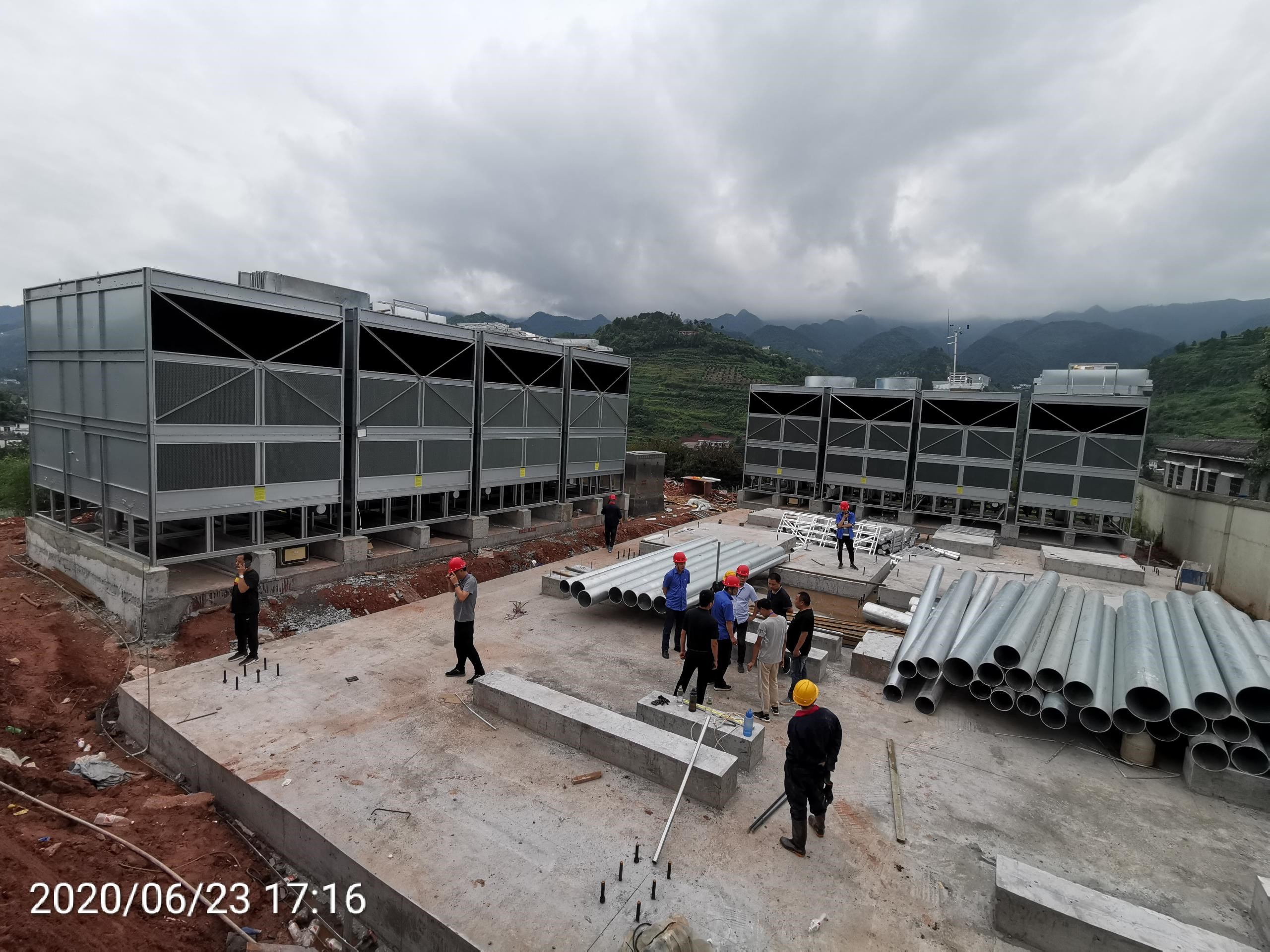 東莞圓形冷卻塔填料的2種清洗方法,東莞圓形逆流式冷卻塔